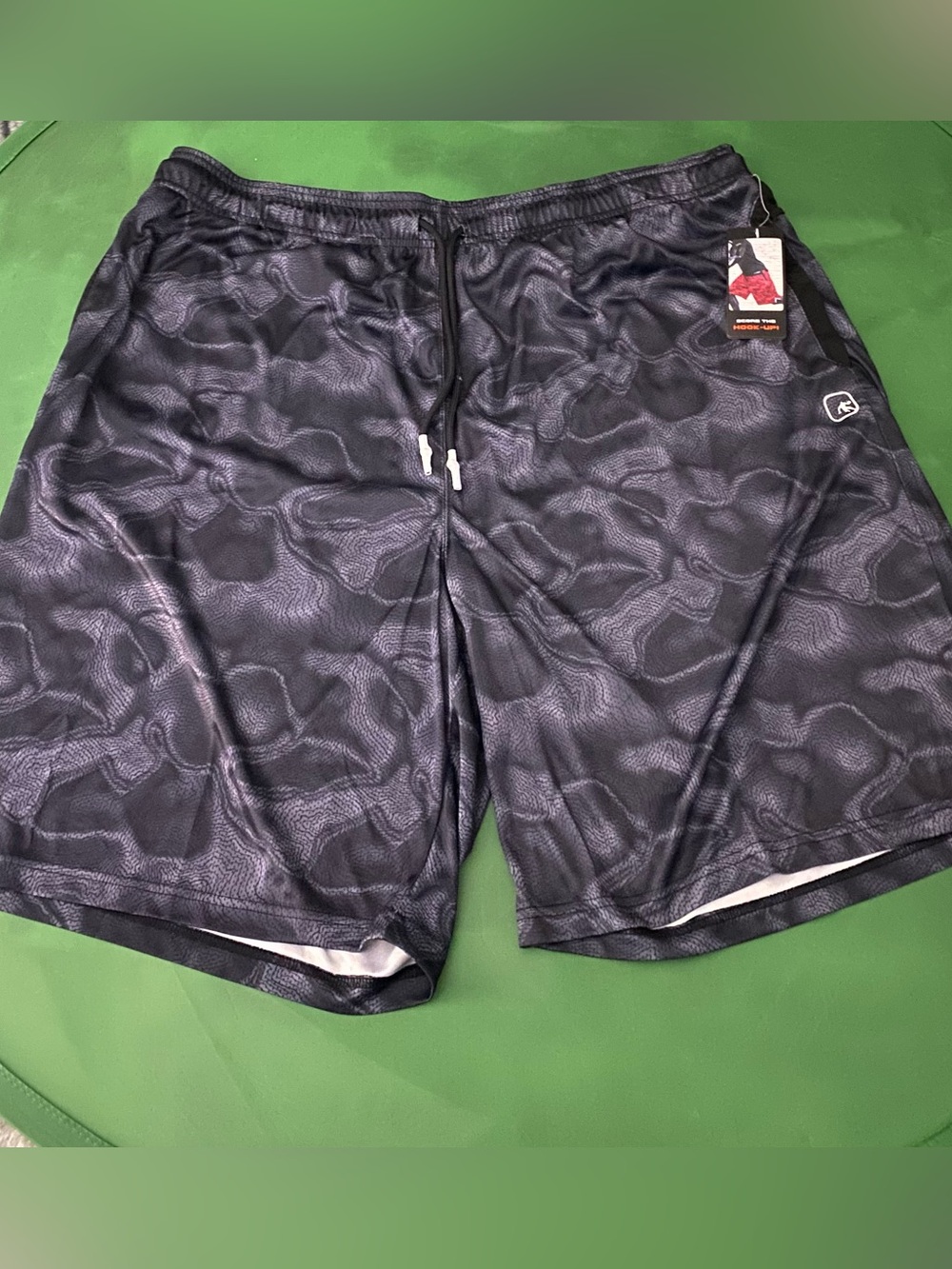 And1 Black Patterned Athletic Shorts